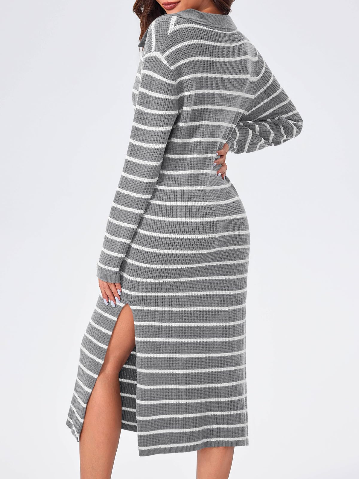 Striped Knit Sweater Dress(Buy 2 Free Shipping)