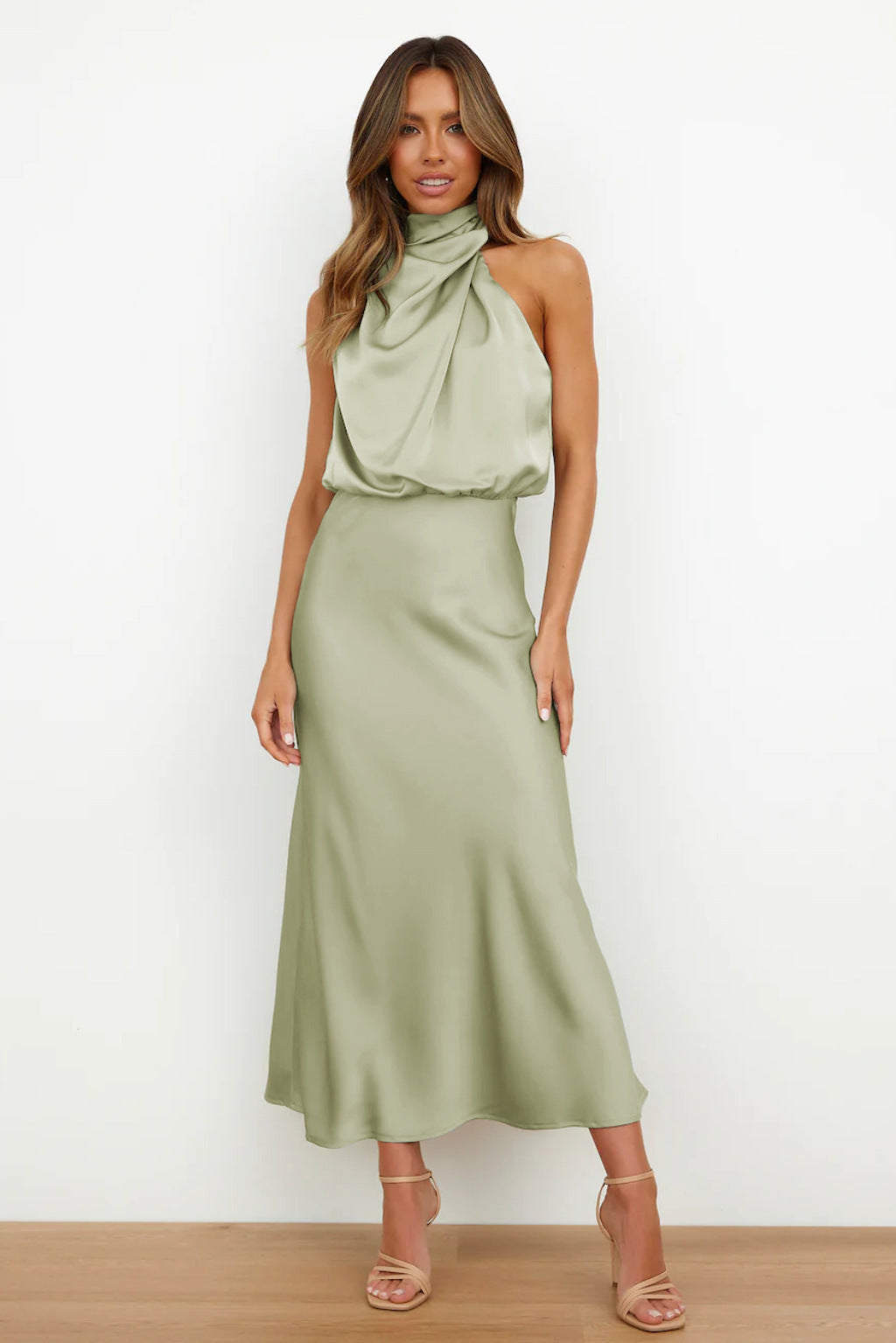 Elegant Sleeveless High Neck Dress (Buy 2 Free Shipping)