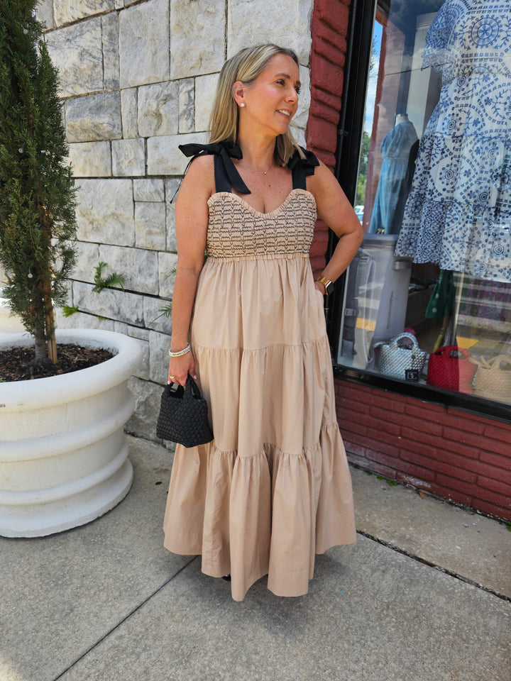 Tie Shoulder Dress (Buy 2 Free Shipping)