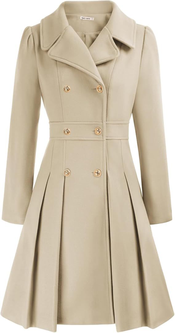 Elegant Double-Breasted A-Line Woolen Coat (Buy 2 Free Shipping)