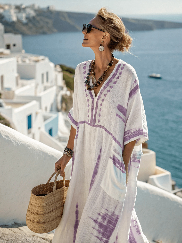 New Summer Foreign Trade Style European And American Amazon Independent Station Hot Style Elegant Large-Size Printed Long Dress