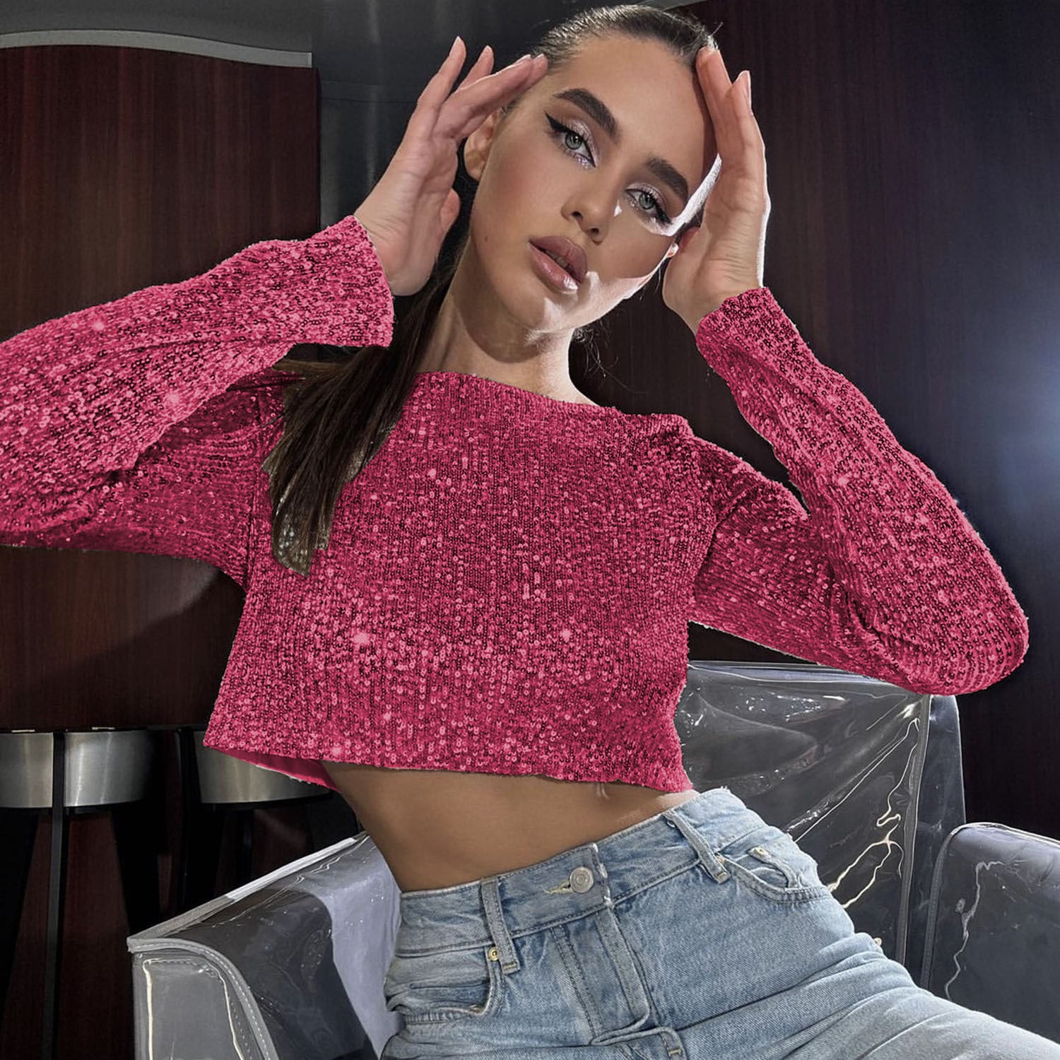 Sequin Skirt and Tops (Buy 2 Free Shipping)