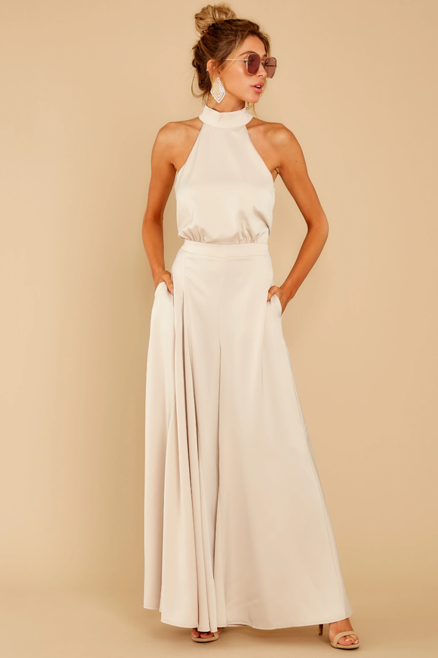 Sleeveless Halter Tied Jumpsuit with Pockets (Buy 2 Free Shipping)