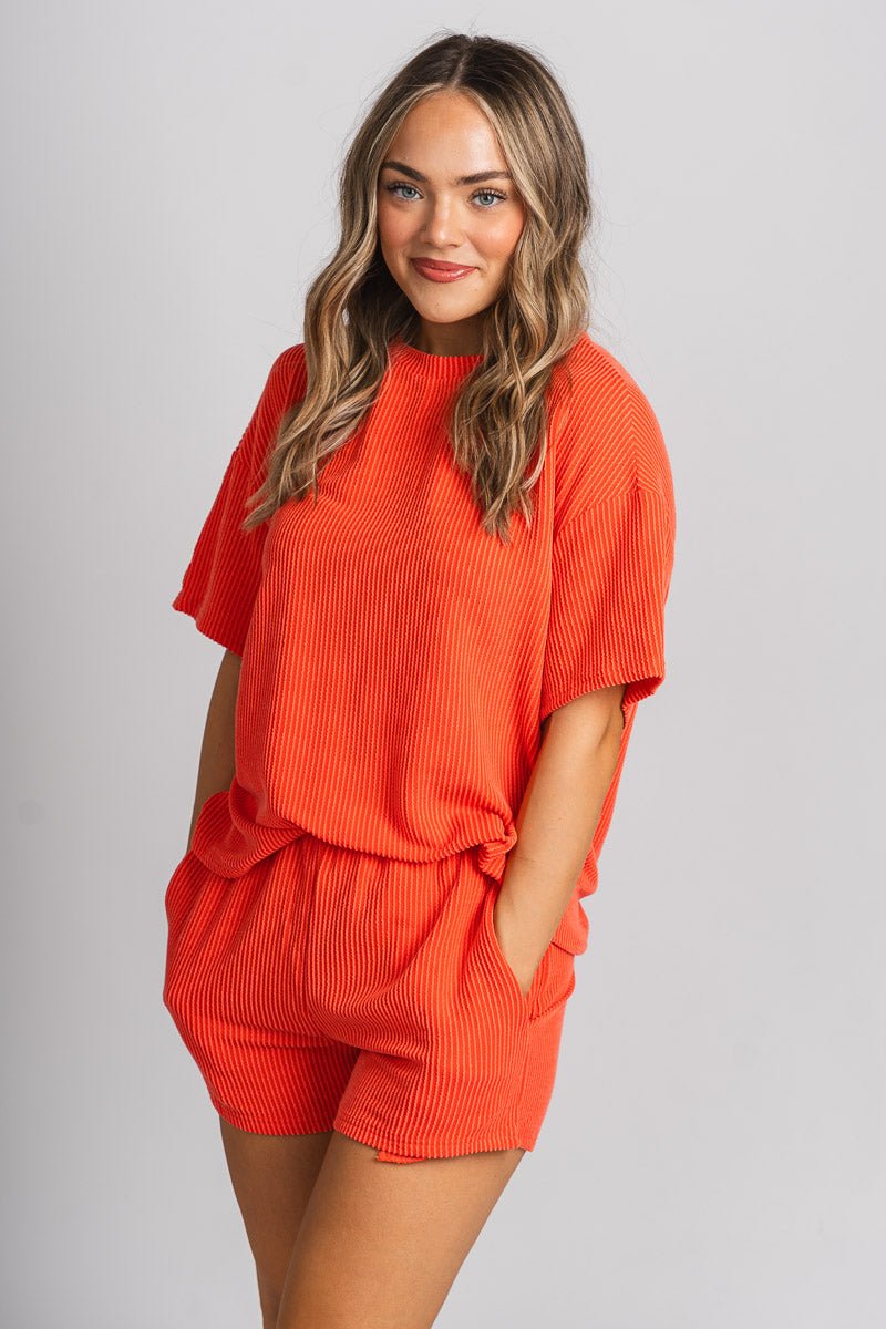 Ribbed Top and Short Set (Buy 2 Free Shipping)