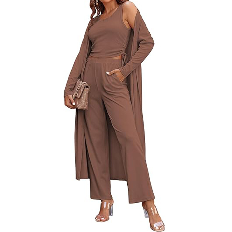 3 Piece Cardigan Lounge Set  (Buy 2 Free Shipping)