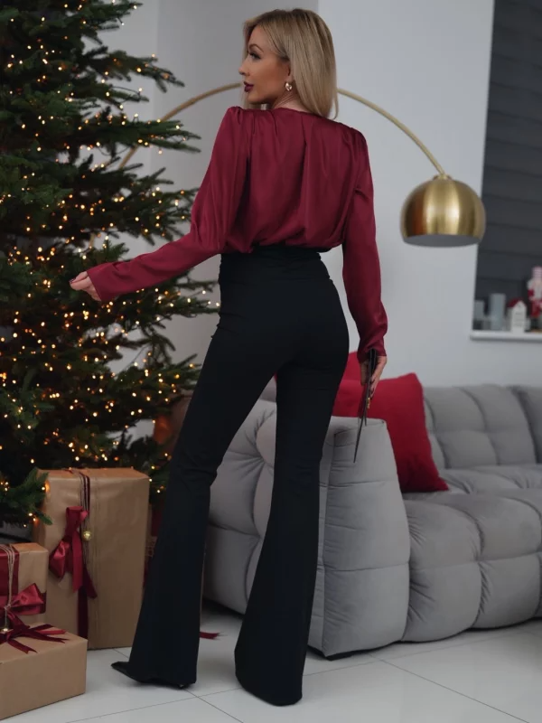 High Rise Ruched Waist Stretch Flare Pants (Buy 2 Free Shipping)