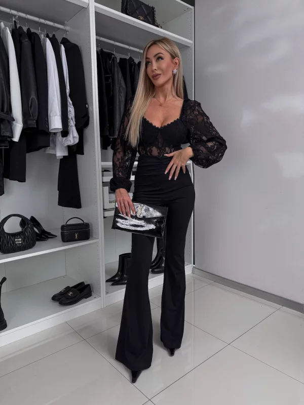 High Rise Ruched Waist Stretch Flare Pants (Buy 2 Free Shipping)