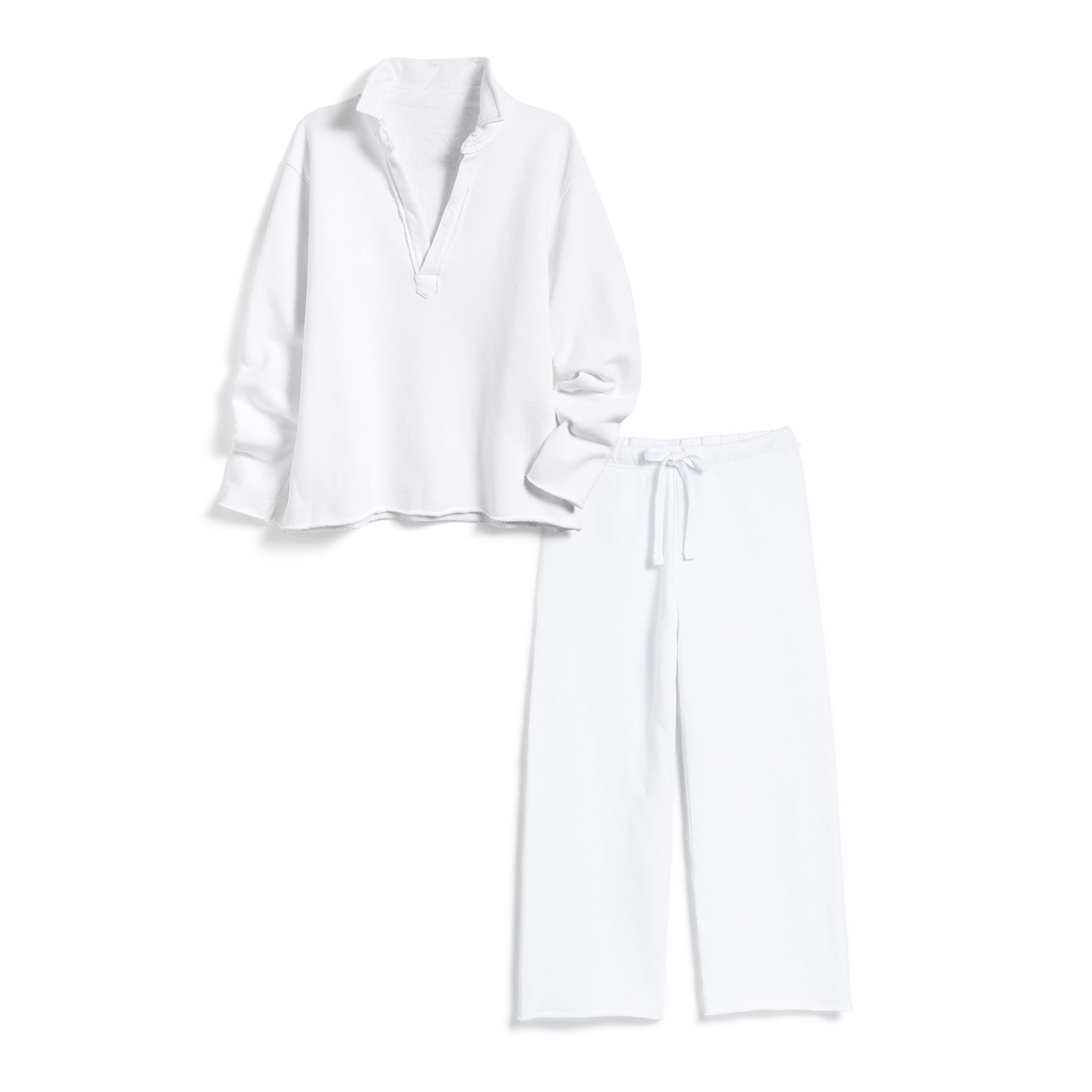 ⏰Hot Sale-2024 New Women's V Neck Pullover Sweatshirts Wide Leg Pants Set(Buy 2 10% OFF)