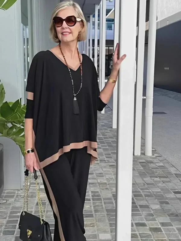 Last Day 49% OFF🔥Casual Loose V-neck  Two-Piece Suit(Buy 2 Free Shipping)