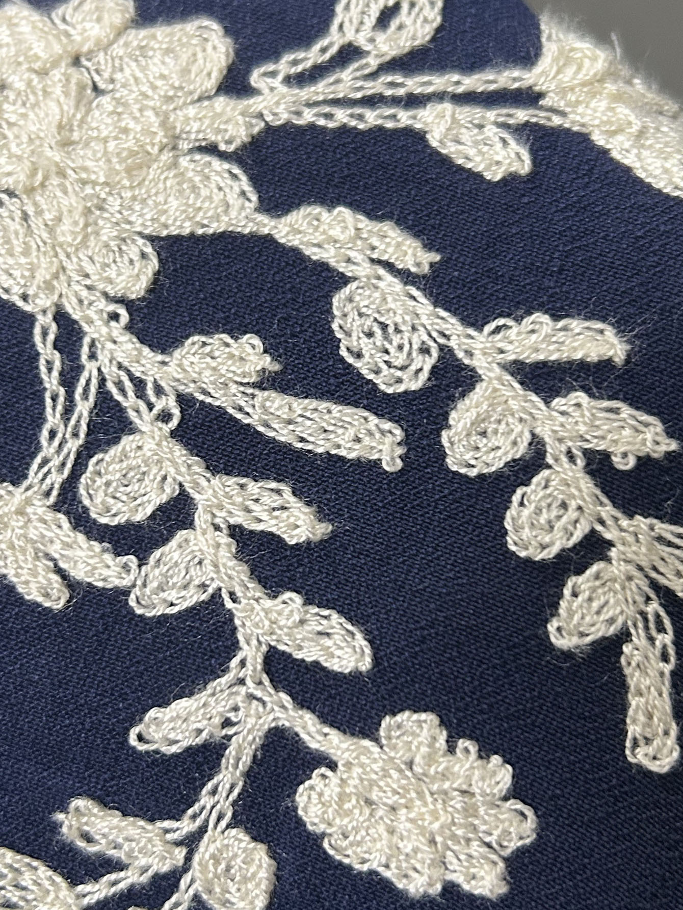 Elegant Floral Embroidery Ruffle Cuff Button Blouse