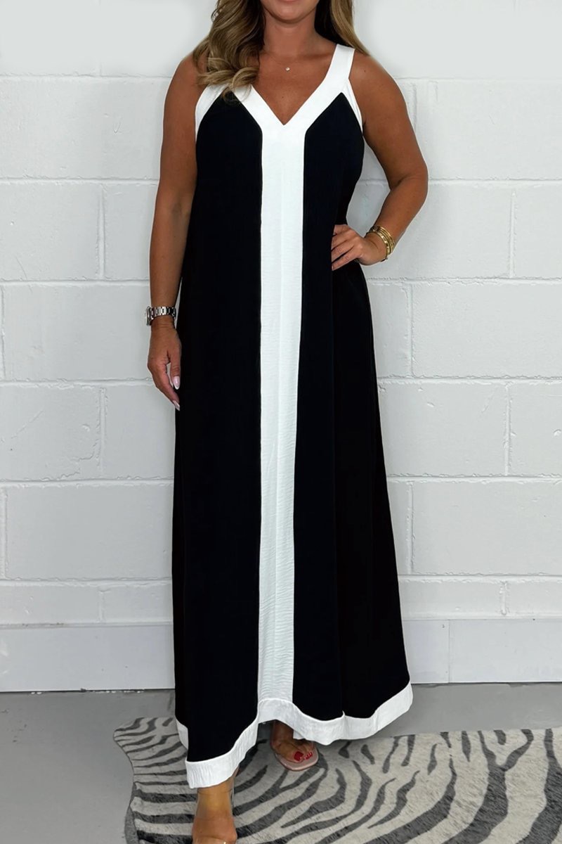 Elegant V-Neck Loose Fit Sleeveless Maxi Dress (Buy 2 Free Shipping)