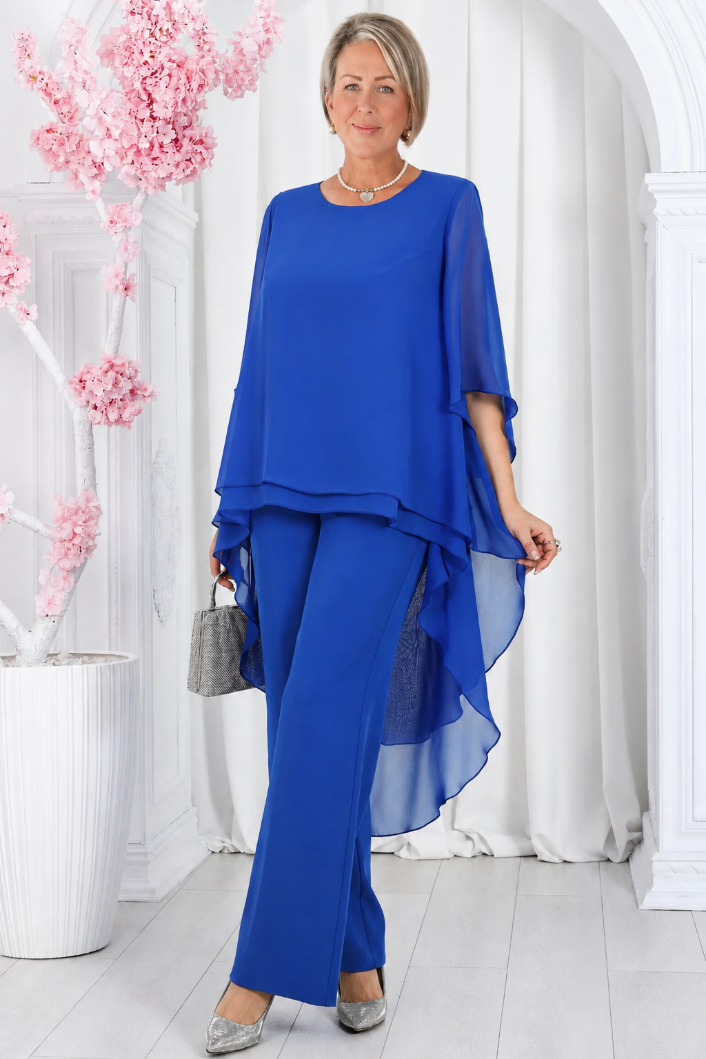 Elegant Layered High-Low Top and Pants Two Piece Set (Buy 2 Free Shipping)