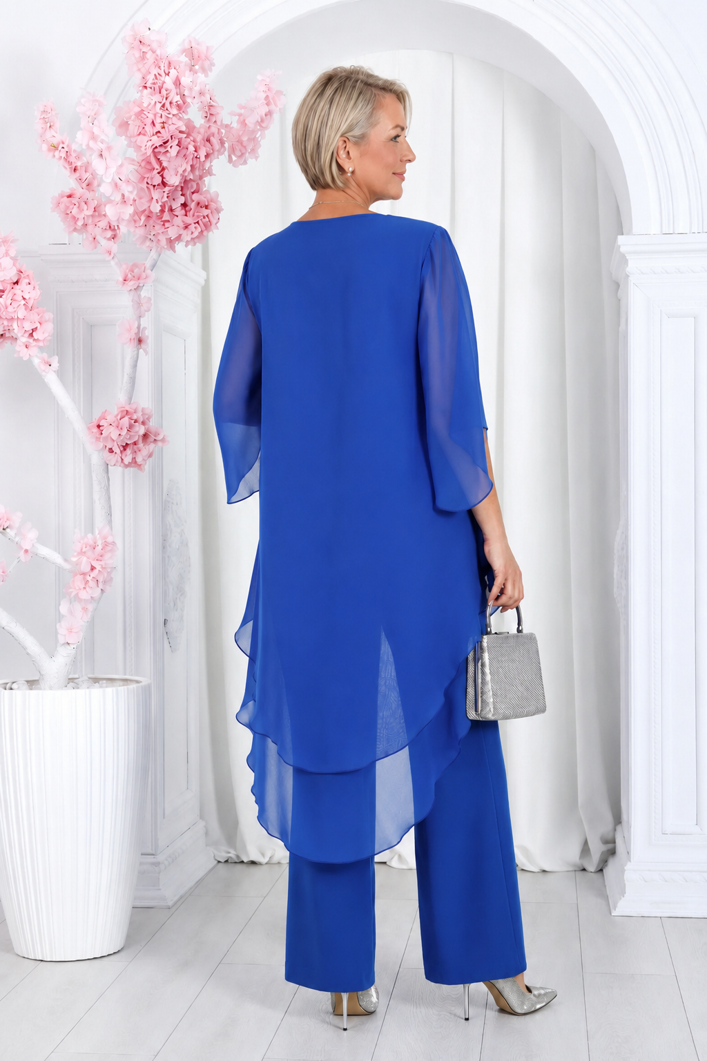 Elegant Layered High-Low Top and Pants Two Piece Set (Buy 2 Free Shipping)