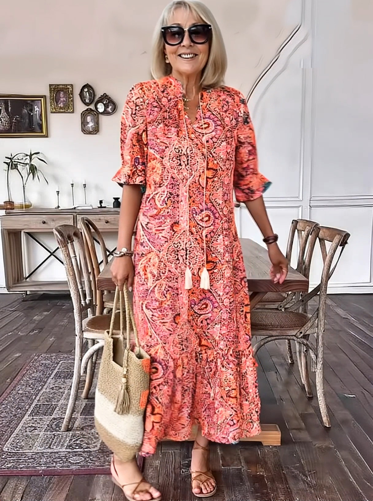 Bohemian Printed Maxi Dress – Effortless Elegance for Every Day (Buy 2 Free Shipping)