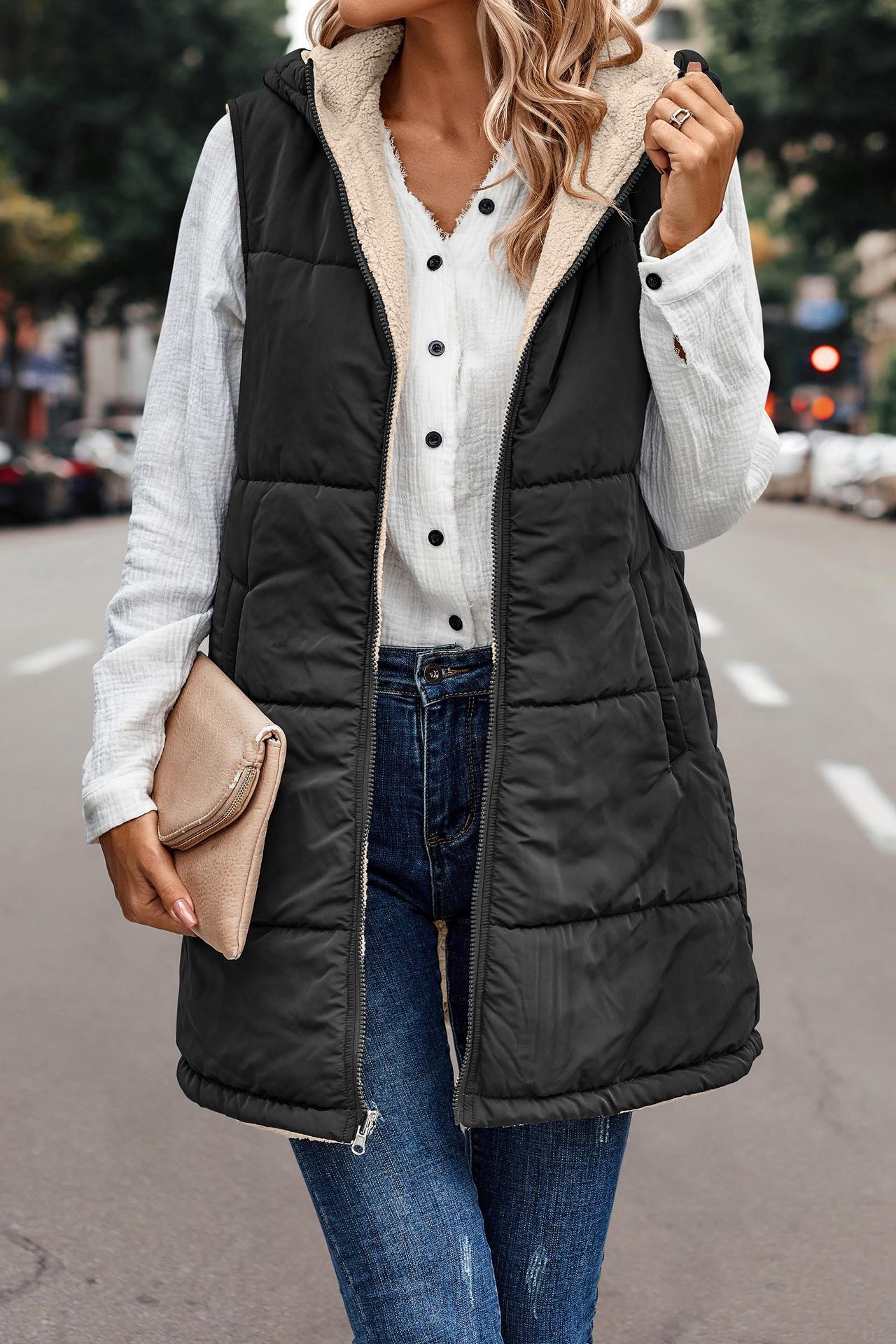 🔥Buy 2 Free Shipping🔥Great Gift! Fall/Winter Reversible Puffer Vest