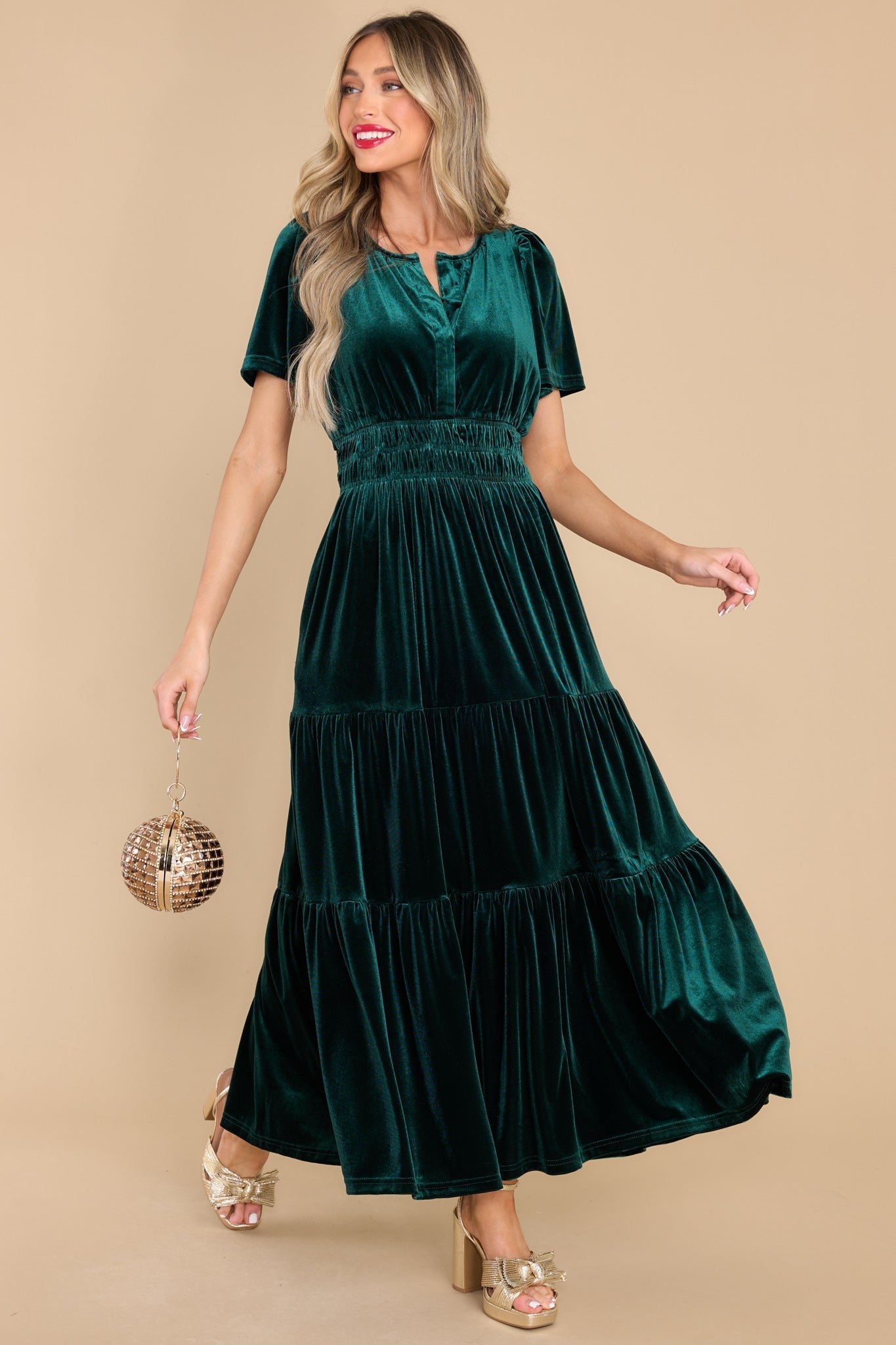 Black Friday Sale 49% OFF🔥 Women‘s Velvet Tiered Maxi Dress (Buy 2 Free Shipping)
