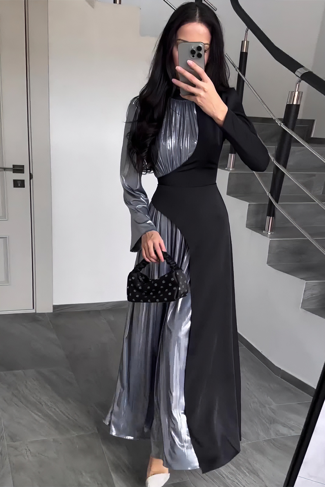 Long Sleeve Slim Belt Fashion Dress