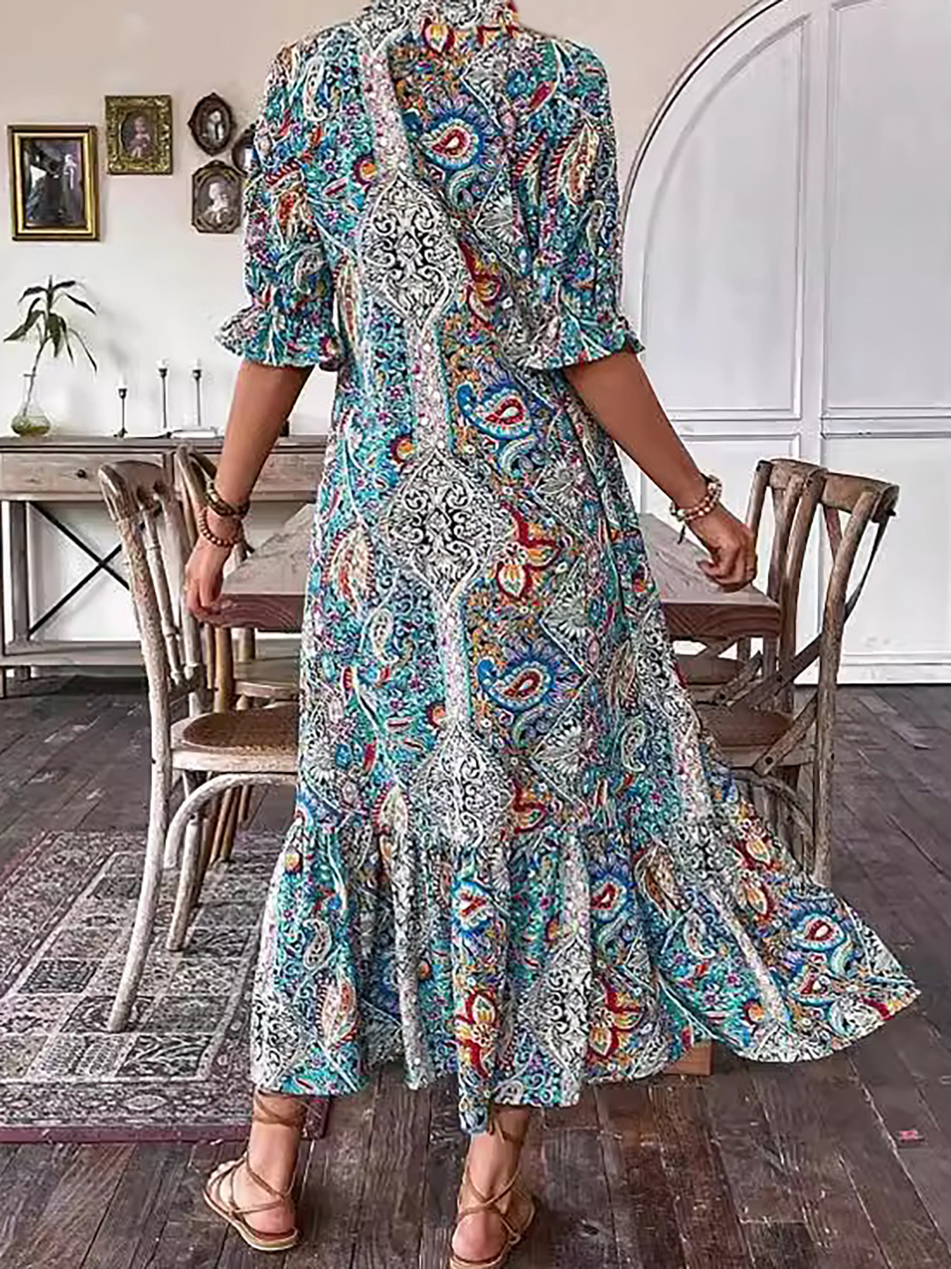Bohemian Printed Maxi Dress – Effortless Elegance for Every Day (Buy 2 Free Shipping)