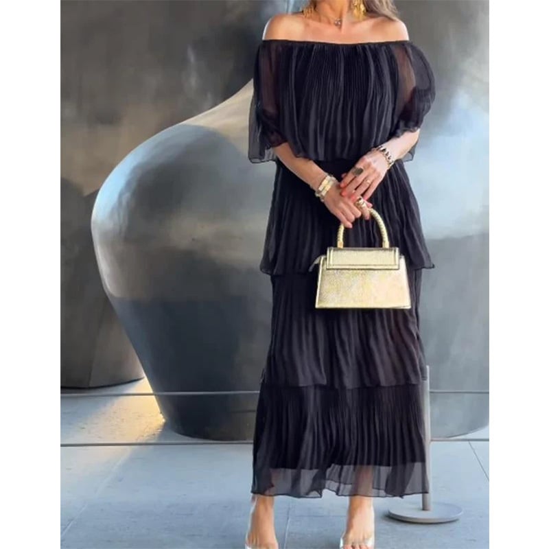 Last Day 49% OFF🔥Elegant Chiffon Cake Maxi Dress(Buy 2 Free Shipping)