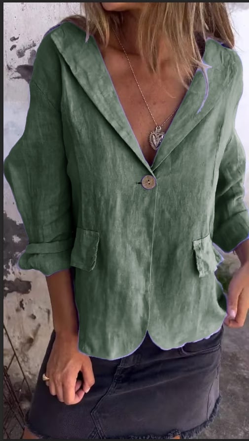 Last Day 49% OFF🔥Cotton and Linen Casual Lapel Single-button Thin Coat (Buy 2 Free Shipping)