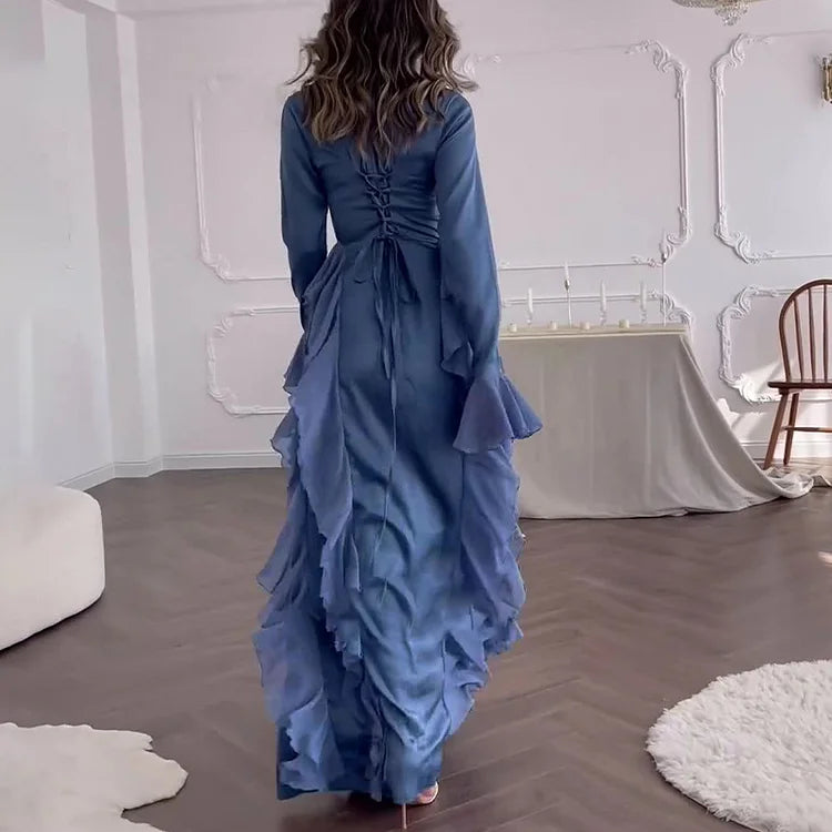 Elegant Ruffle Maxi Dress (Free Shipping)