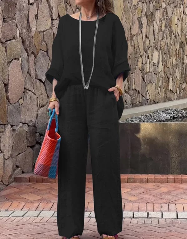 Last Day 49% OFF🔥Chic Cotton Linen Gradient Two-Piece Set(Buy 2 Free Shipping)