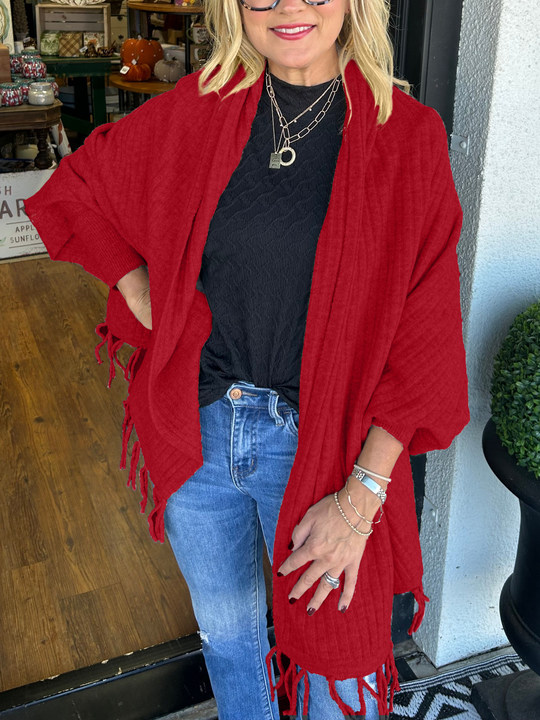 New Women's Tassel Cardigan Wrap (Buy 2 Free Shipping)