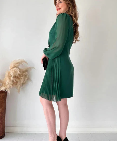 Elegant Pleated Blazer Dress (Buy 2 Free Shipping)