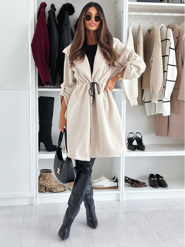 Autumn Flash Deal🔥Strappy Woolen Windbreaker Jacket (Buy 2 Free Shipping)