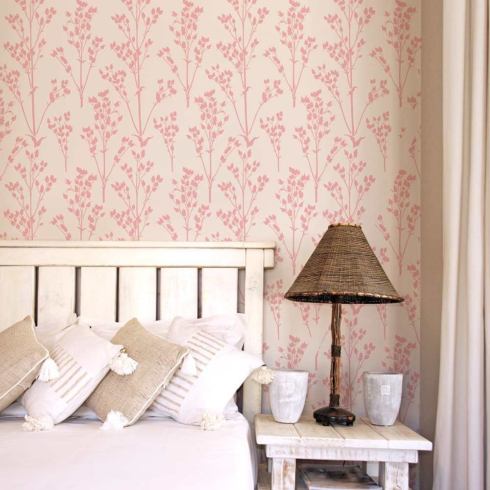 Sprigs Allover Plant Wall Stencil