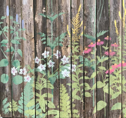 Wild Garden Wall Mural Kit -4pcs