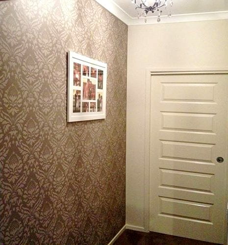 Anna Pine Cone Damask Craft Wall Stencil