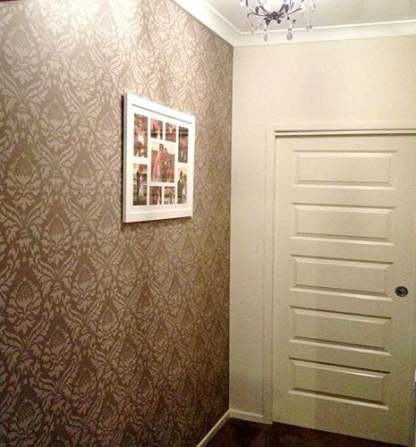 Anna Pine Cone Damask Craft Wall Stencil