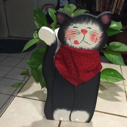Black Cat Paper Towel Holder