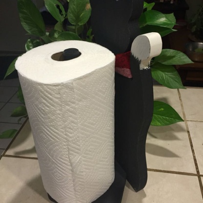 Black Cat Paper Towel Holder