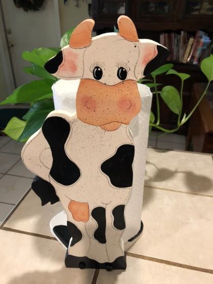 Holstein Cow Paper Towel Holder