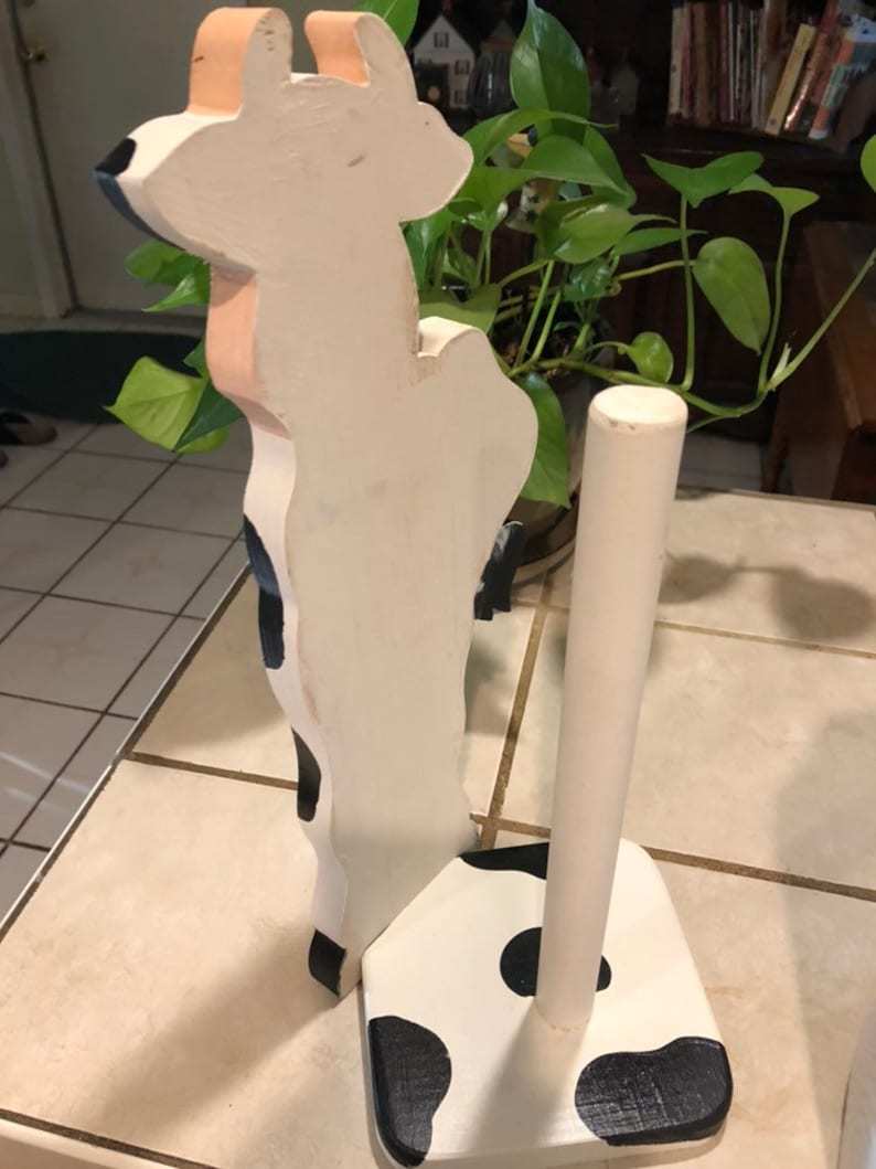 Holstein Cow Paper Towel Holder