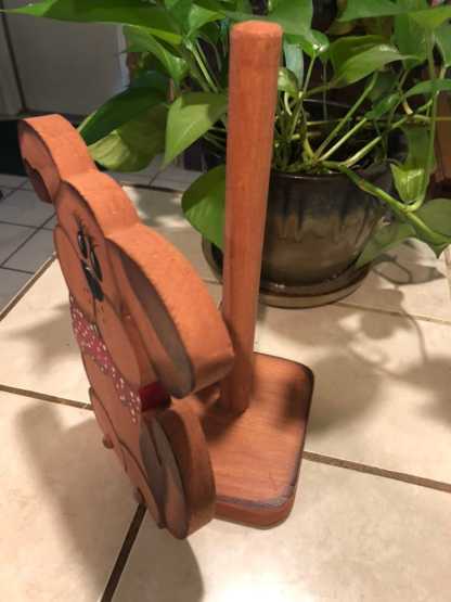 Brown Scarf Dog Paper Towel Holder