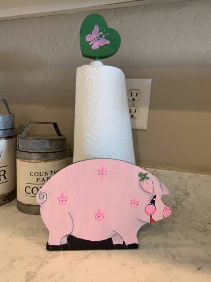 Farm Pig Paper Towel Holder