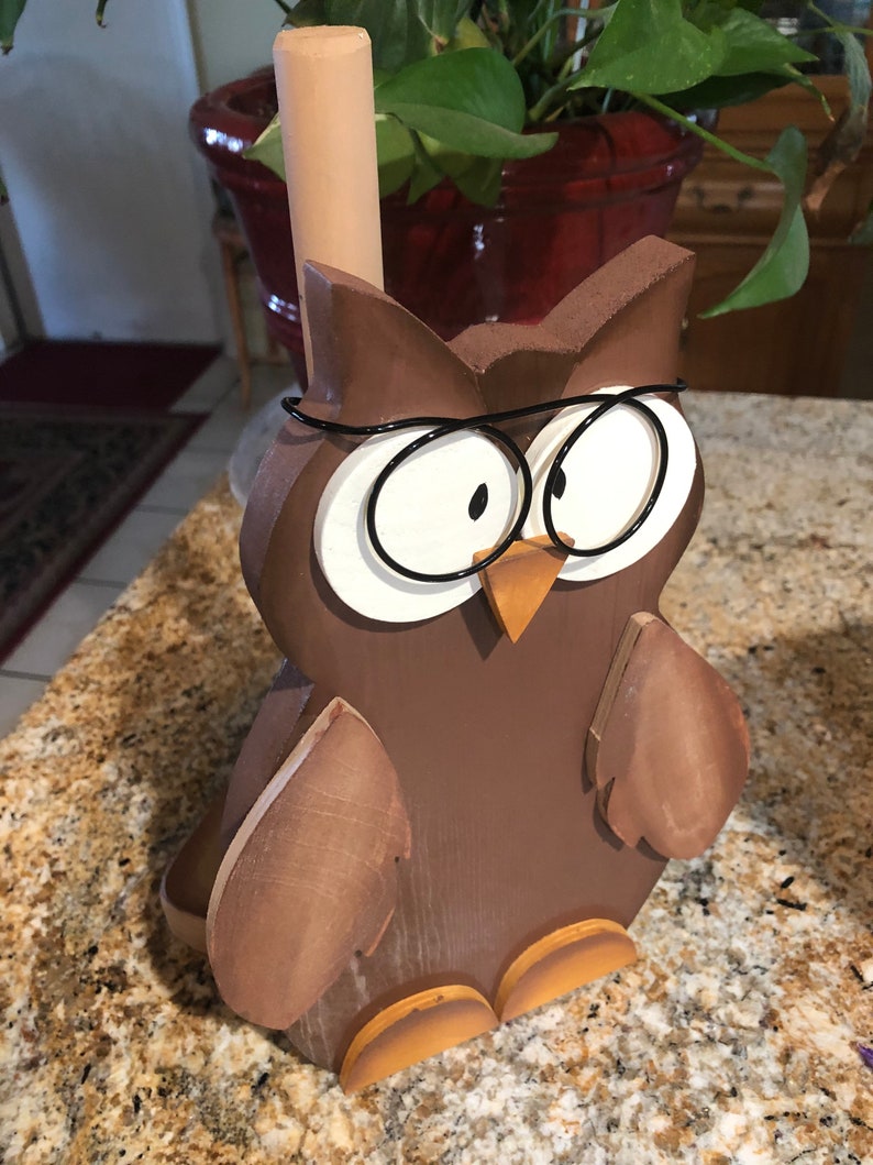Cute Owl Paper Towel Holder