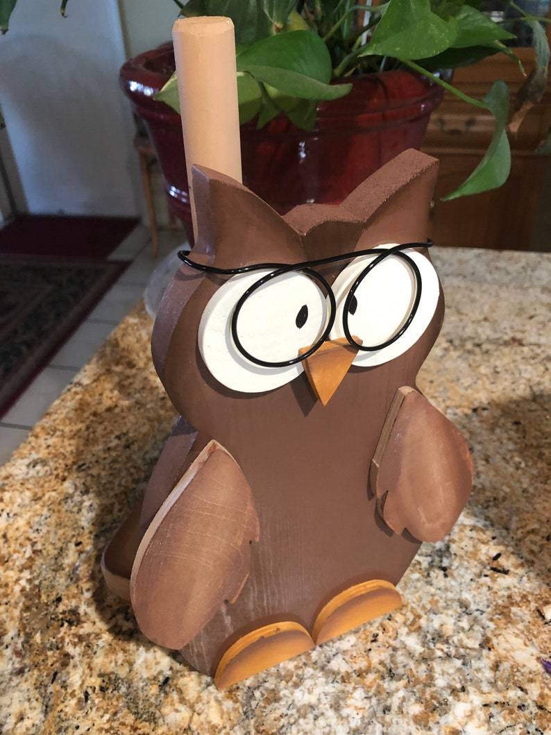 Cute Owl Paper Towel Holder