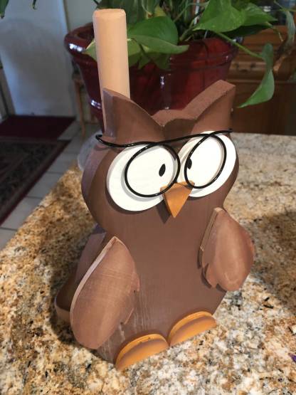 Cute Owl Paper Towel Holder