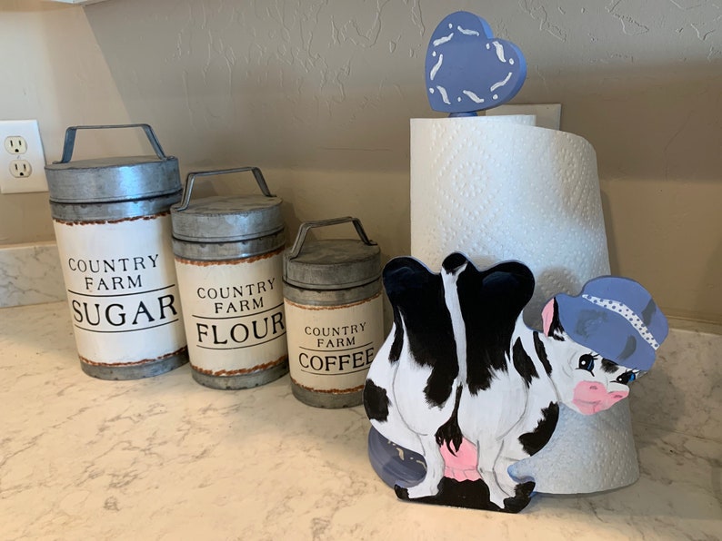 Farm Cow Paper Towel Holder 