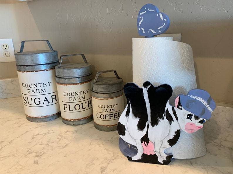 Farm Cow Paper Towel Holder 