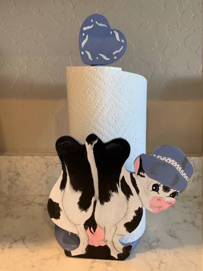 Farm Cow Paper Towel Holder 