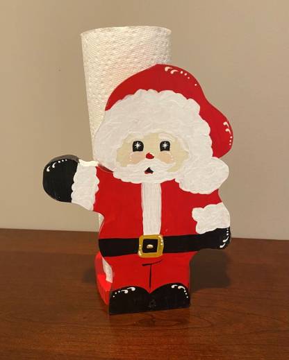 Santa Waving Paper Towel Holder