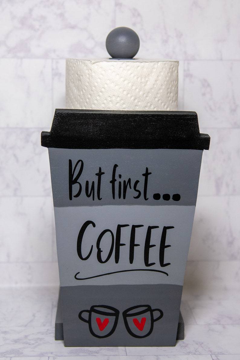 Coffee Paper Towel Holder（Blue ， Brown，Grey ）
