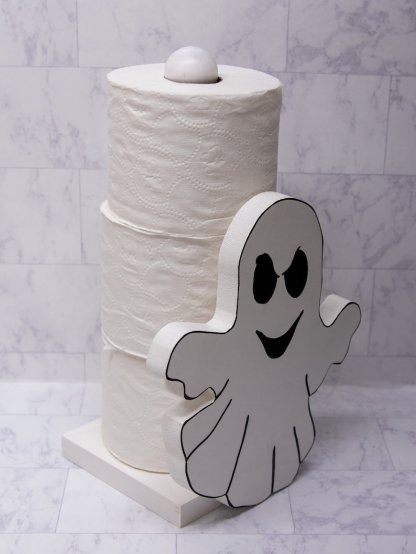 White Ghost Paper Towel Holder