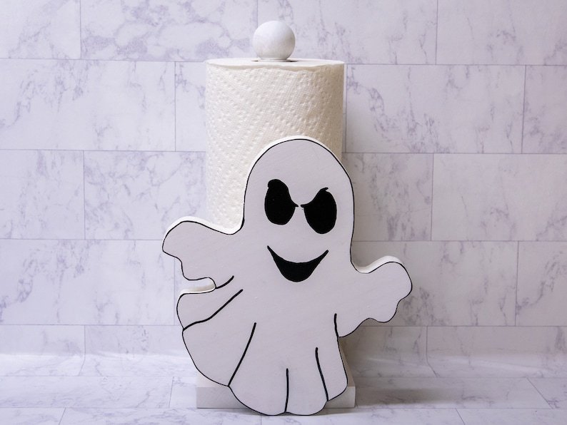 White Ghost Paper Towel Holder