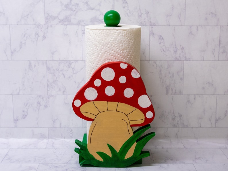 Cute Mushrooms Paper Towel Holder